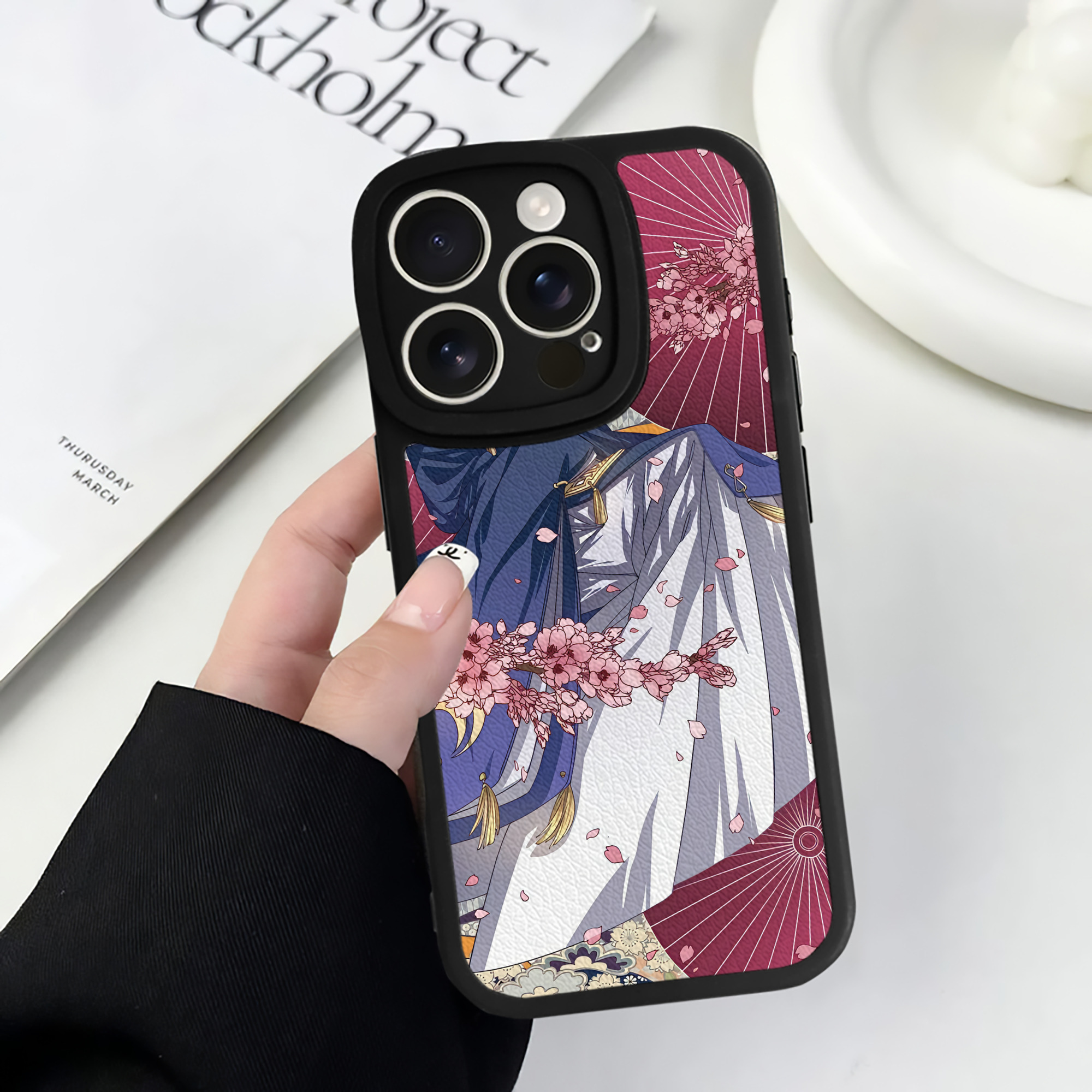 （画像用） 刀剣乱舞 Touken Ranbu 【iPhone 16シリーズ対応】シリコンスマホケース（レザー調） 材質：シリコン